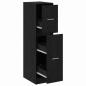 Preview: Apotheker Schrank Schwarz Eiche 30x41x118 cm Holzwerkstoff
