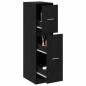 Preview: Apotheker Schrank Schwarz Eiche 30x41x118 cm Holzwerkstoff