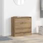 Preview: ARDEBO.de - Schuhschrank Artisan Eiche 60x21x57 cm Holzwerkstoff