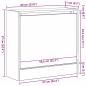 Preview: Schuhschrank Schwarz Eiche 60x21x57 cm aus Holzwerkstoff