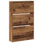 Preview: Schuhschrank Alte Holz 80x21x125,5 cm Ingenieurholz