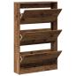 Preview: Schuhschrank Alte Holz 80x21x125,5 cm Ingenieurholz