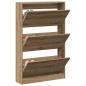 Preview: Schuhschrank Artisan Eiche 80x21x125,5 cm Holzwerkstoff