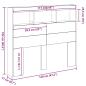 Preview: Kopfteil Altholz Massivholz Altholz 120 x 17 x 102 cm