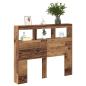 Preview: Kopfteil Altholz Massivholz Altholz 120 x 17 x 102 cm