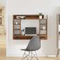 Preview: ARDEBO.de - Wandmontageschreibtisch Alte Eiche 105x48x75 cm Holzwerkstoff