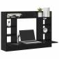Preview: Wandmontierter Schreibtisch Schwarz Eiche 105x48x75 cm Holzwerkstoff