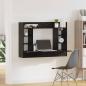 Preview: Wandmontierter Schreibtisch Schwarz Eiche 105x48x75 cm Holzwerkstoff