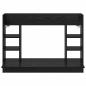 Preview: Wandmontierter Schreibtisch Schwarz Eiche 105x48x75 cm Holzwerkstoff