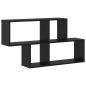 Preview: Wandregal Schwarze Eiche 100x25x53 cm MDF