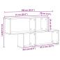 Preview: Wandregal Schwarze Eiche 100x25x53 cm MDF