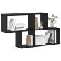 Preview: Wandregal Schwarze Eiche 100x25x53 cm MDF