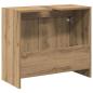 Preview: Waschbecken Schrank Massivholz Eiche 63x29x55 cm Holzwerkstoff