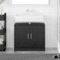 Preview: ARDEBO.de - Waschschrank schwarzes Eichenholz 63x29x55 cm Holzwerkstoff
