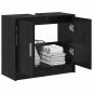 Preview: Waschschrank schwarzes Eichenholz 63x29x55 cm Holzwerkstoff