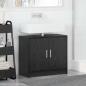 Preview: Waschschrank schwarzes Eichenholz 63x29x55 cm Holzwerkstoff