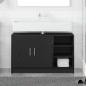 Preview: ARDEBO.de - Spülenschrank Schwarz Eiche 90x29x55 cm Holzwerkstoff