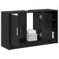 Preview: Spülenschrank Schwarz Eiche 90x29x55 cm Holzwerkstoff