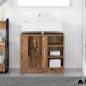 Preview: ARDEBO.de - Waschtisch-Schrank Altholz 63x29x55 cm Massivholz