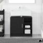 Preview: ARDEBO.de - Waschbeckenunterschrank Schwarze Eiche 63x29x55 cm Holzwerkstoff