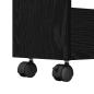 Preview: schmaler Aufbewahrungstrolley 3 Tier Schwarze Eiche Ingenieuholz