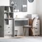 Preview: ARDEBO.de - Computertisch Beton Grau Spanplatte mit Beton-Look 70 x 40 x 76 cm