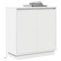 Preview: LED Sideboard in Weiß - 71x34.5x75 cm, Hergestellt aus Holzwerkstoff