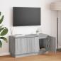 Preview: ARDEBO.de - TV-Schrank Grau Sonoma 100x38x49 cm Holzwerkstoff