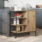 Preview: ARDEBO.de - Küchenwagen Artisan Eiche 87,5x38,5x84,5 cm Holzwerkstoff