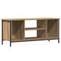 Preview: TV-Ständer Eichenholz Technisches Holz, Metall 102 x 35 x 45 cm