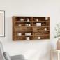 Preview: ARDEBO.de - Vitrine Schrank Alte Holz 100x15x58 cm Holzwerkstoff