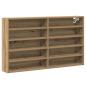Preview: Vitrine Schrank Artisan Eiche 100x15x58 cm Holzwerkstoff