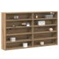 Preview: Vitrine Schrank Artisan Eiche 100x15x58 cm Holzwerkstoff