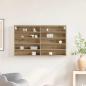 Preview: Vitrine Schrank Artisan Eiche 100x15x58 cm Holzwerkstoff