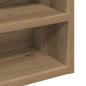 Preview: Vitrine Schrank Artisan Eiche 100x15x58 cm Holzwerkstoff