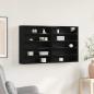 Preview: ARDEBO.de - Vitrine Schrank Schwarz Eiche 100x15x58 cm Holzwerkstoff