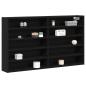 Preview: Vitrine Schrank Schwarz Eiche 100x15x58 cm Holzwerkstoff