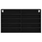Preview: Vitrine Schrank Schwarz Eiche 100x15x58 cm Holzwerkstoff