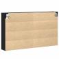 Preview: Vitrine Schrank Schwarz Eiche 100x15x58 cm Holzwerkstoff