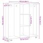 Preview: Kleiderschrank mit Rädern Altholz 102x38x110 cm Ingenieurholz