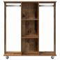 Preview: Kleiderschrank mit Rädern Altholz 102x38x110 cm Ingenieurholz