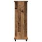 Preview: Kleiderschrank mit Rädern Altholz 102x38x110 cm Ingenieurholz