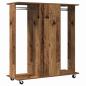 Preview: Kleiderschrank mit Rädern Altholz 102x38x110 cm Ingenieurholz