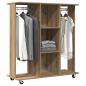 Preview: Kleiderschrank mit Rollen Artisan Eiche 102x38x110 cm Holzwerkstoff