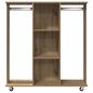 Preview: Kleiderschrank mit Rollen Artisan Eiche 102x38x110 cm Holzwerkstoff