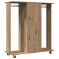 Preview: Kleiderschrank mit Rollen Artisan Eiche 102x38x110 cm Holzwerkstoff
