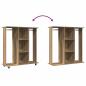 Preview: Kleiderschrank mit Rollen Artisan Eiche 102x38x110 cm Holzwerkstoff
