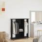 Preview: Kleiderschrank mit Rollen Schwarz Eiche 102x38x110 cm aus Holzwerkstoff