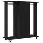 Preview: Kleiderschrank mit Rollen Schwarz Eiche 102x38x110 cm aus Holzwerkstoff