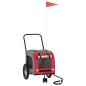 Preview: Roter Haustierbuggy Rot Polyester, Metall 124 x 53 x 53 cm